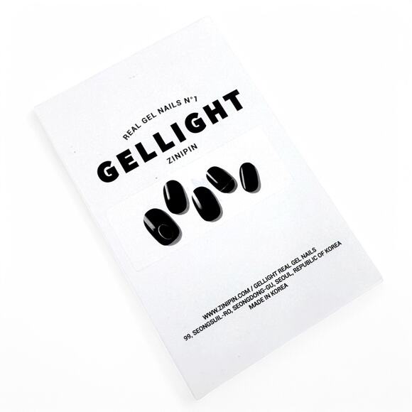 Zinipin Gellight Semi Cured Gel Nail Strips Black Mute CB00067 - Picture 2 of 3